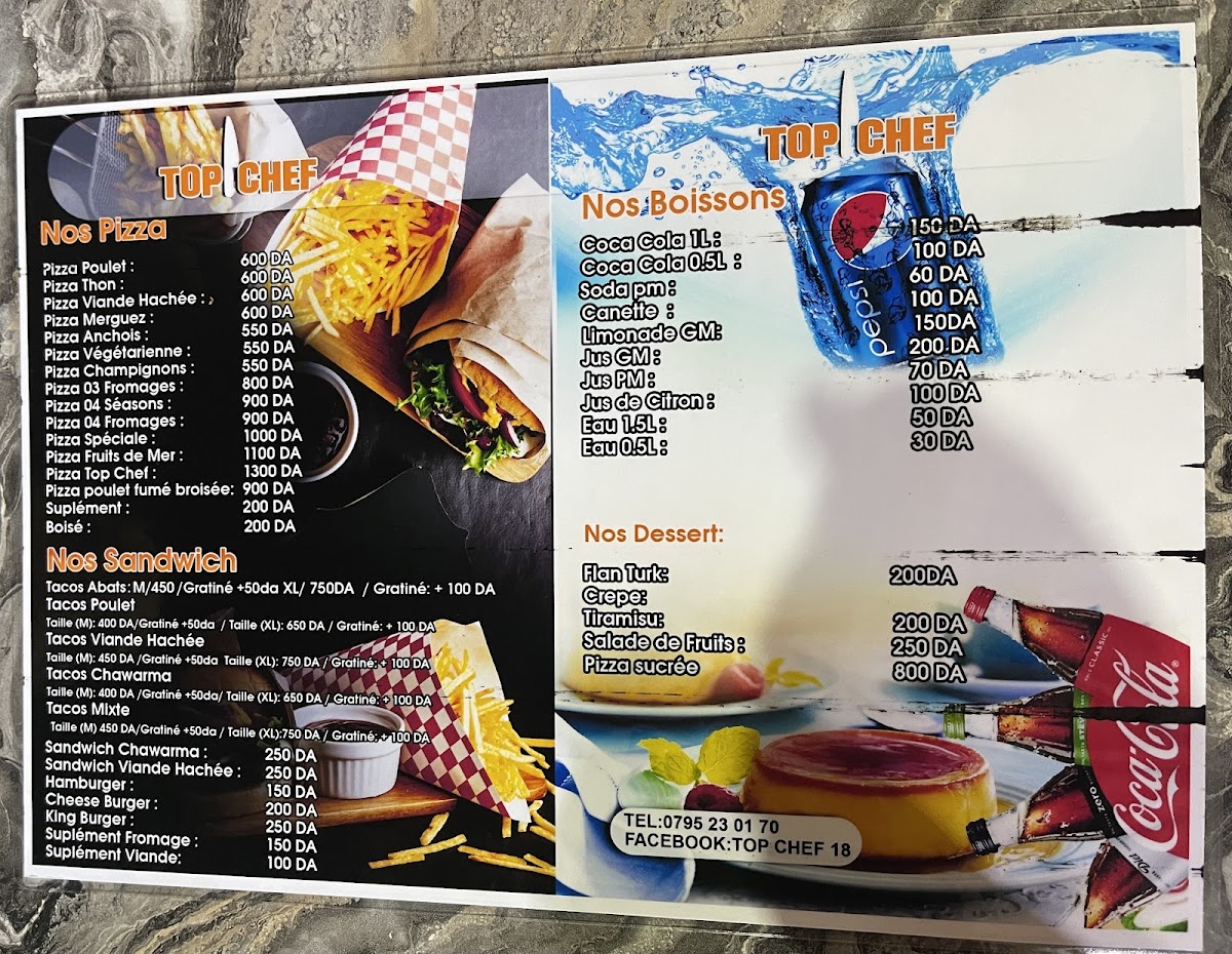 Menu Restaurant Top Chef-1